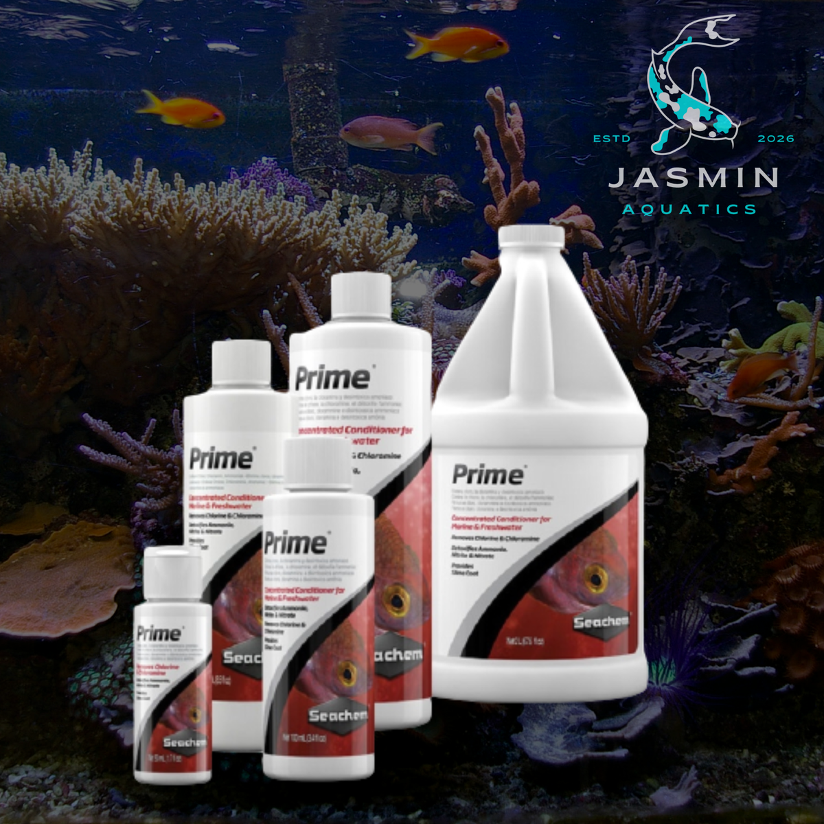 Seachem Prime, Water Conditioner for both freshwater and saltwater aquariums.