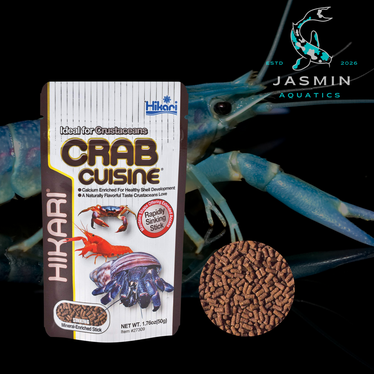 Hikari Tropical Crab Cuisine 50g for all types of Crustaceans and Aquatic Scavengers.