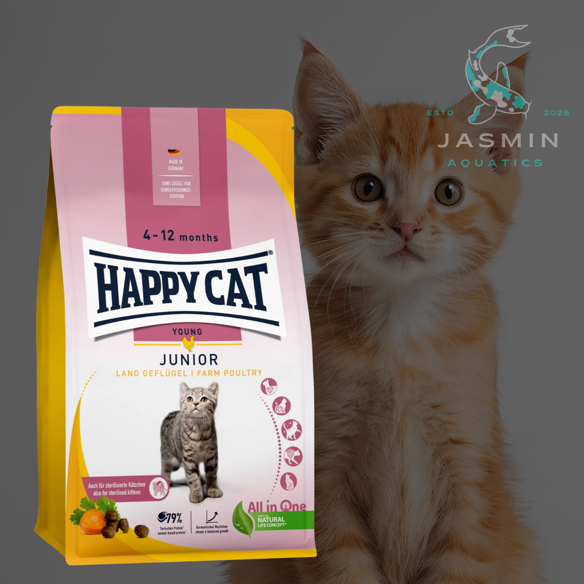 Happy Cat Junior Farm Poultry Dry Food