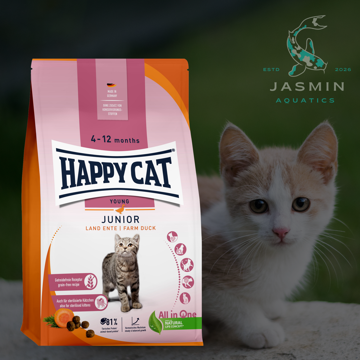 Happy Cat Young Junior Farm Duck Dry Food