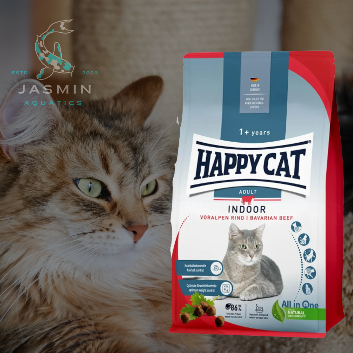 Happy Cat Indoor Bavarian Beef Dry Food