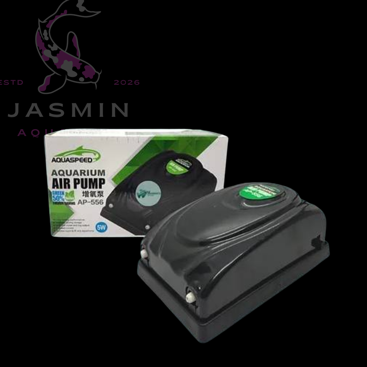 Aquaspeed AP-556 Dual Port Air Pump 5w