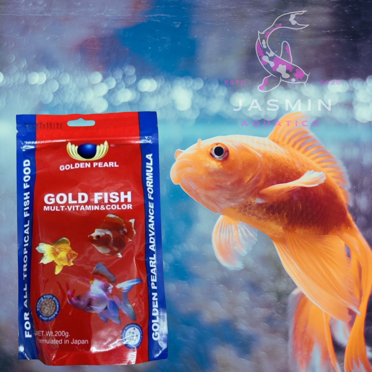 Golden Pearl Goldfish Multi-Vitamin & Colour Food (200g)