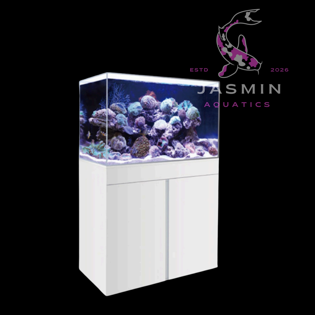 Boyu Marine Aquarium-White,
Tank + Cabinet Set (Bottom
Filtration System)[Dimension
- 915x533x508cm]