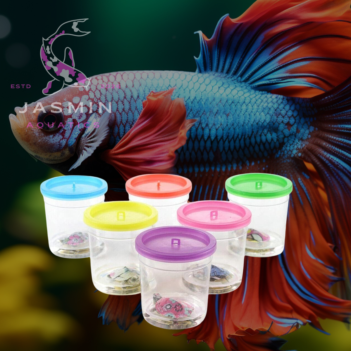 Small Fish Cup for Betta Random Color - 5 Pcs