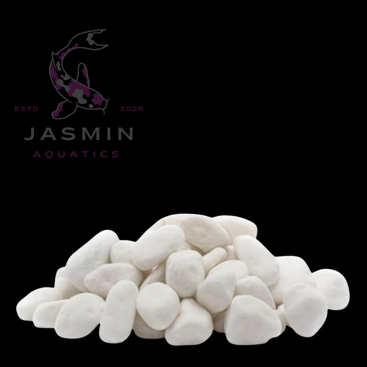 White super polished pebbles